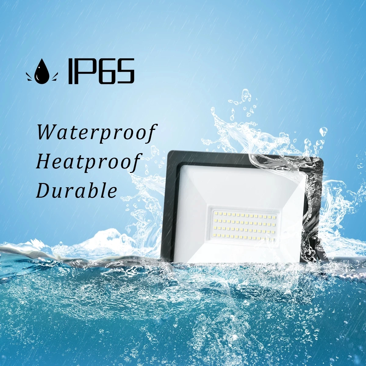 Reflector LED IP67 impermeable, AC220V, 10W-100W, IP65, proyector de jardín al aire libre, foco de iluminación, luces de inundación de pared, Sensor de movimiento