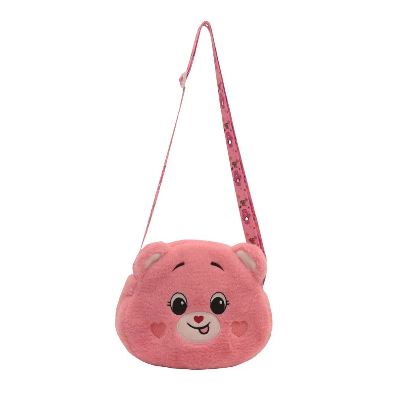 Kawaii Miniso dessin animé arc-en-ciel amour ours en peluche jouet bandoulière sac Mobile filles cadeau sac à dos anniversaire cadeau de noël