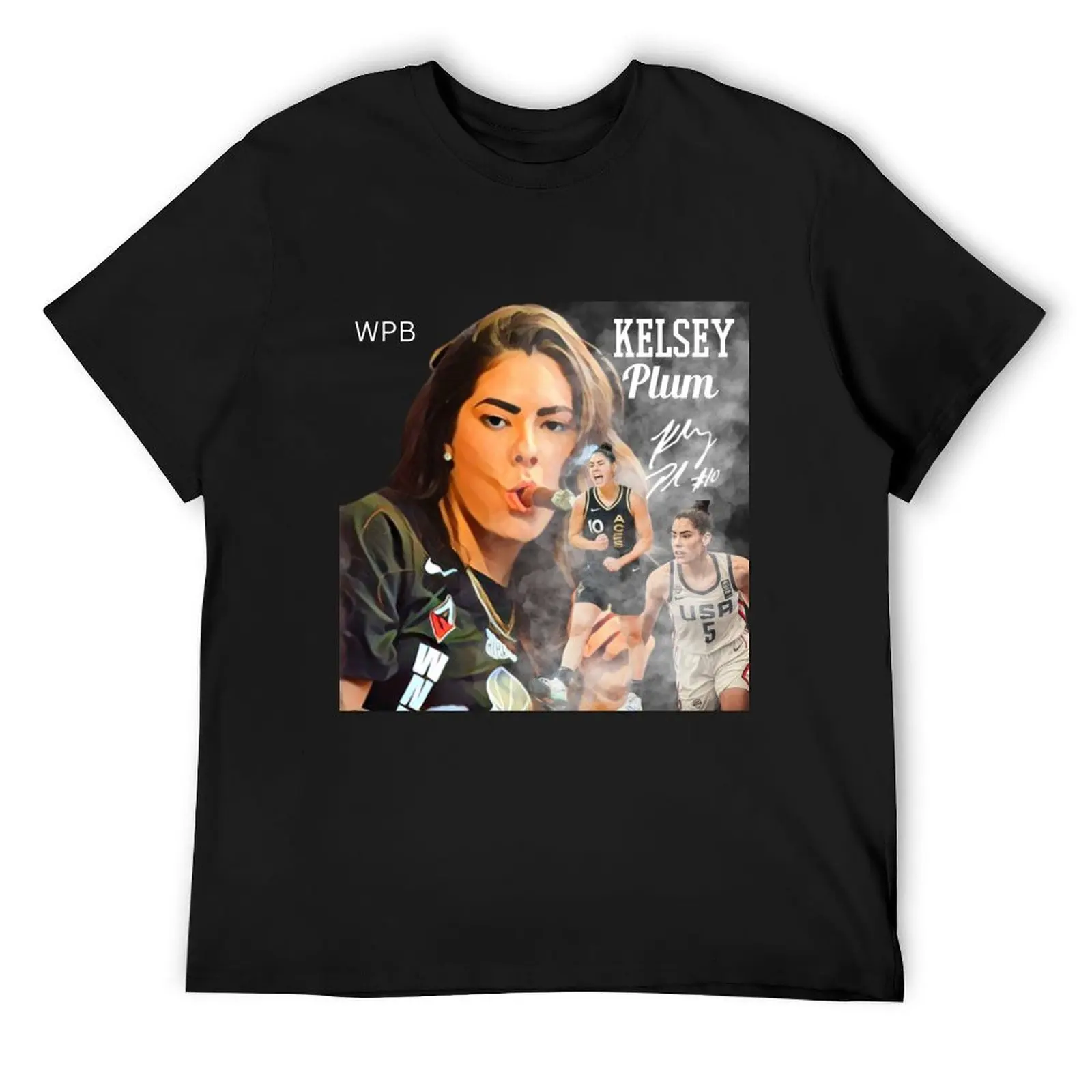 

Smoking Kelsey Plum T-Shirt vintage Short sleeve tee anime figures t shirt for men