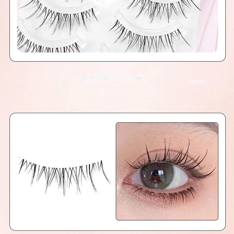 رموش صناعية يابانية ، مكياج بنمط طبيعي ، وصلات رموش رفيعة ، رموش تنكرية ، رموش اصطناعية مانغا ، 5 أزواج #3