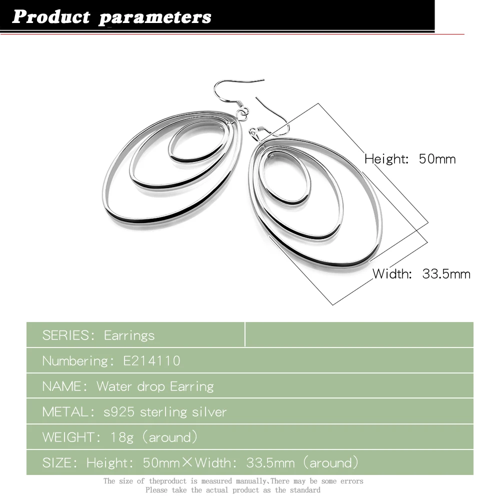 New Fashion Big Oval Hoop Earrings For Women Exaggerated Flat Smooth Egg-shaped Earring 925 Silver Party Holiday Gifts