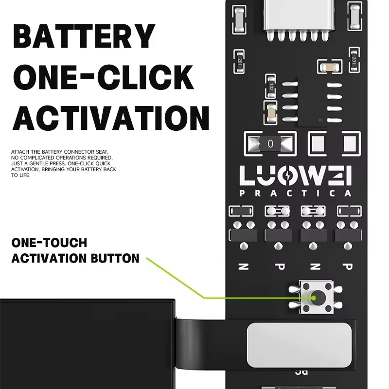 LUOWEI LW-B01 Battery Activation Board (No Disassembly Required) For IPhone 5-16 Pro Max & Android One-Click Battery Activation