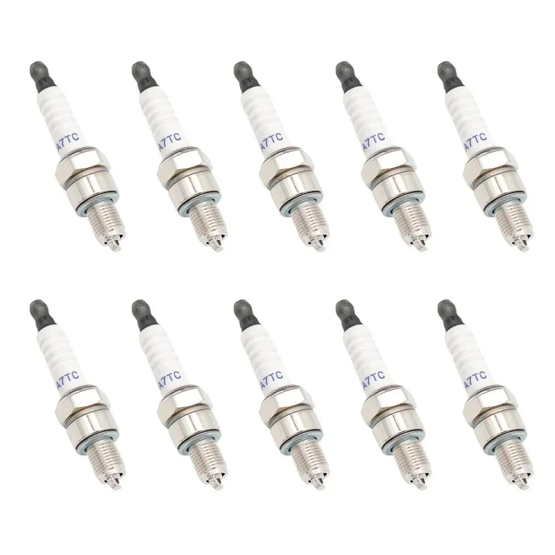 Garden Power Tool Accessories 10 Pieces Set Spark Plug A7TC for 4 Stroke Engine 139 Brush Cutter