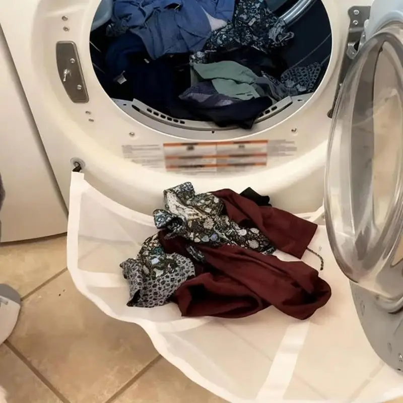 Front Load Washing Machine Clothes Catcher Net Foldable Washing Machine Collection Net Mesh Filter Bag For Home Laundry Cleaning - view 2