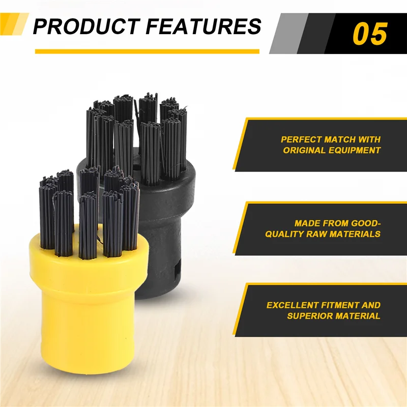 M04K 8 Pack Of Hand Tool Nozzle Bristle Brushes For Karcher SC1 SC2 SC3 SC4 SC5 SC7 Steam Cleaner