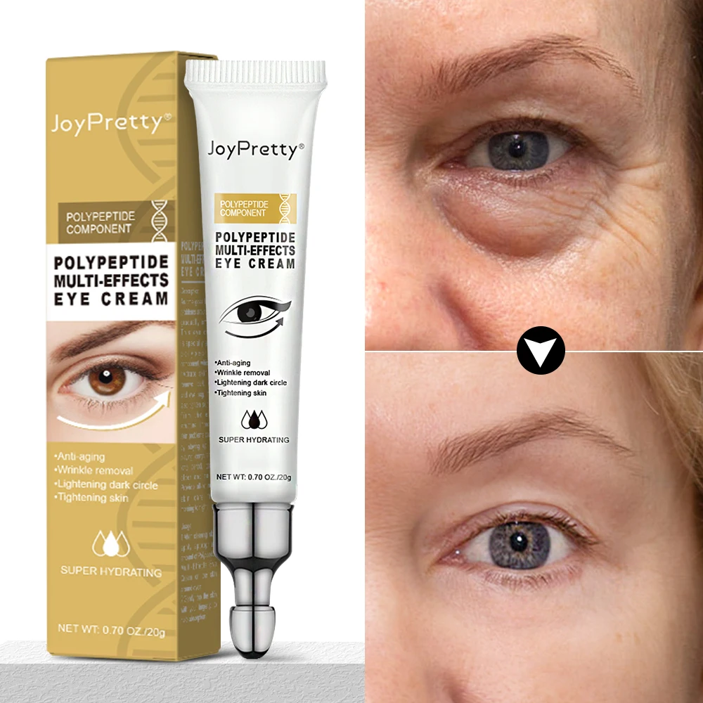 Crema antiarrugas de polipéptido para los ojos, crema blanqueadora hidratante antienvejecimiento, elimina las bolsas de los ojos, elimina las líneas finas, cuidado de los ojos