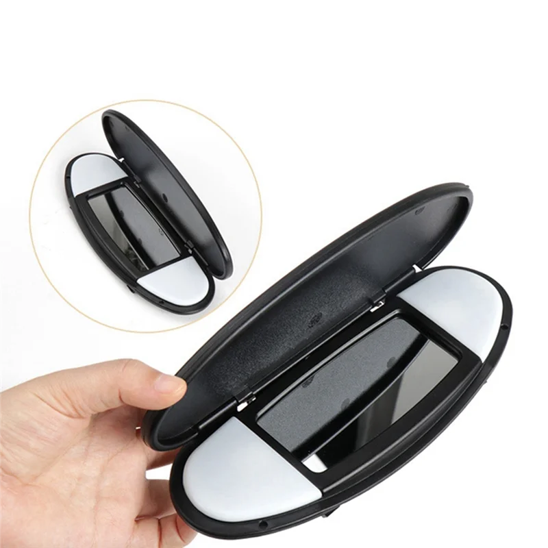 

2Pcs Car Sun Visor Vanity Mirror Cover Black For BMW MINI Cooper R55 R56 R60 2007-2015 51167361833 51167361834 Parts