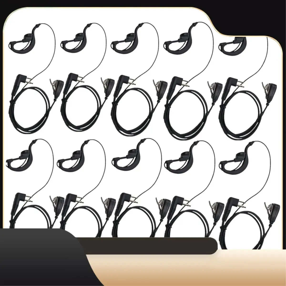 

10Pcs G Shape Earpiece Headset PTT With Mic For Motorola 2 Way Radio CP040 CP200 Walkie Talkie Earphone-T44C