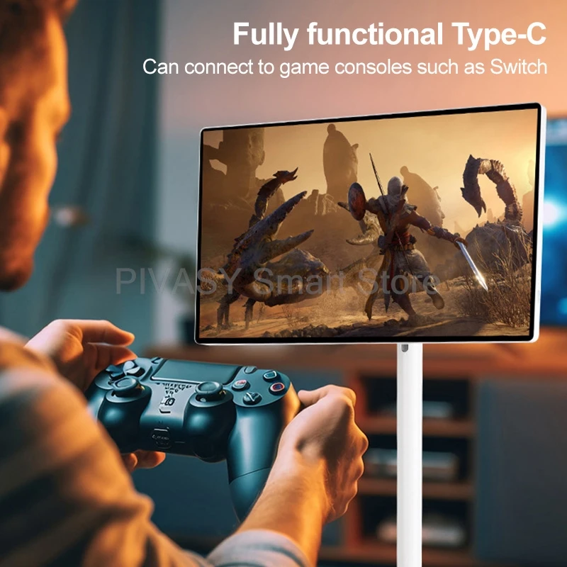 Draagbare monitor Touchscreen Multi-size Android Bestie Smart TV Batterij-power-apparaat Draaibaar Verplaatsbaar voor Gym Indoor Live