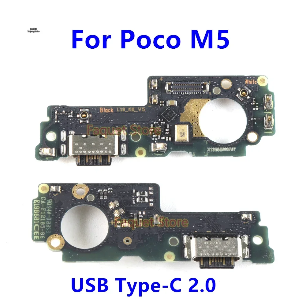 

USB Type-C 2.0 Charging Port Dock Jack Connector Charge Board Flex Cable For Xiaomi Poco M5 With Mic Microphone 22071219CG