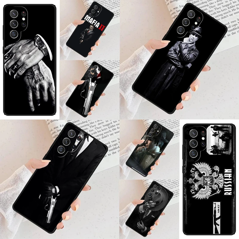 러시아 마피아 휴대폰 케이스, 삼성 갤럭시 S24 S23 S22 S21 울트라 S10 노트 10 프로 S20 플러스 FE S9 S8 커버