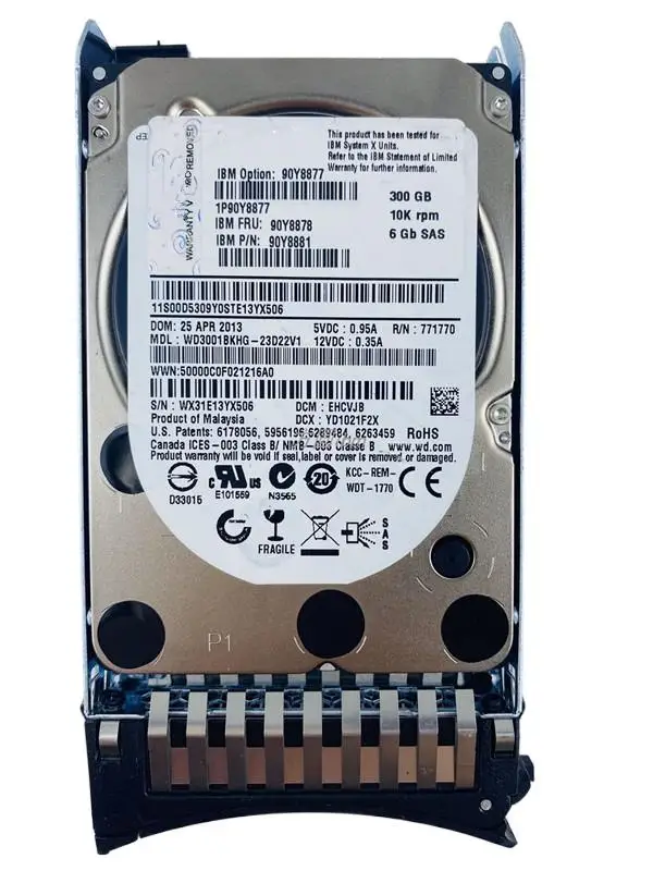 

original 100% authentique 90Y8877 90Y8878 90Y8881 300GB 10K 2.5 SAS II 6 GB/PS