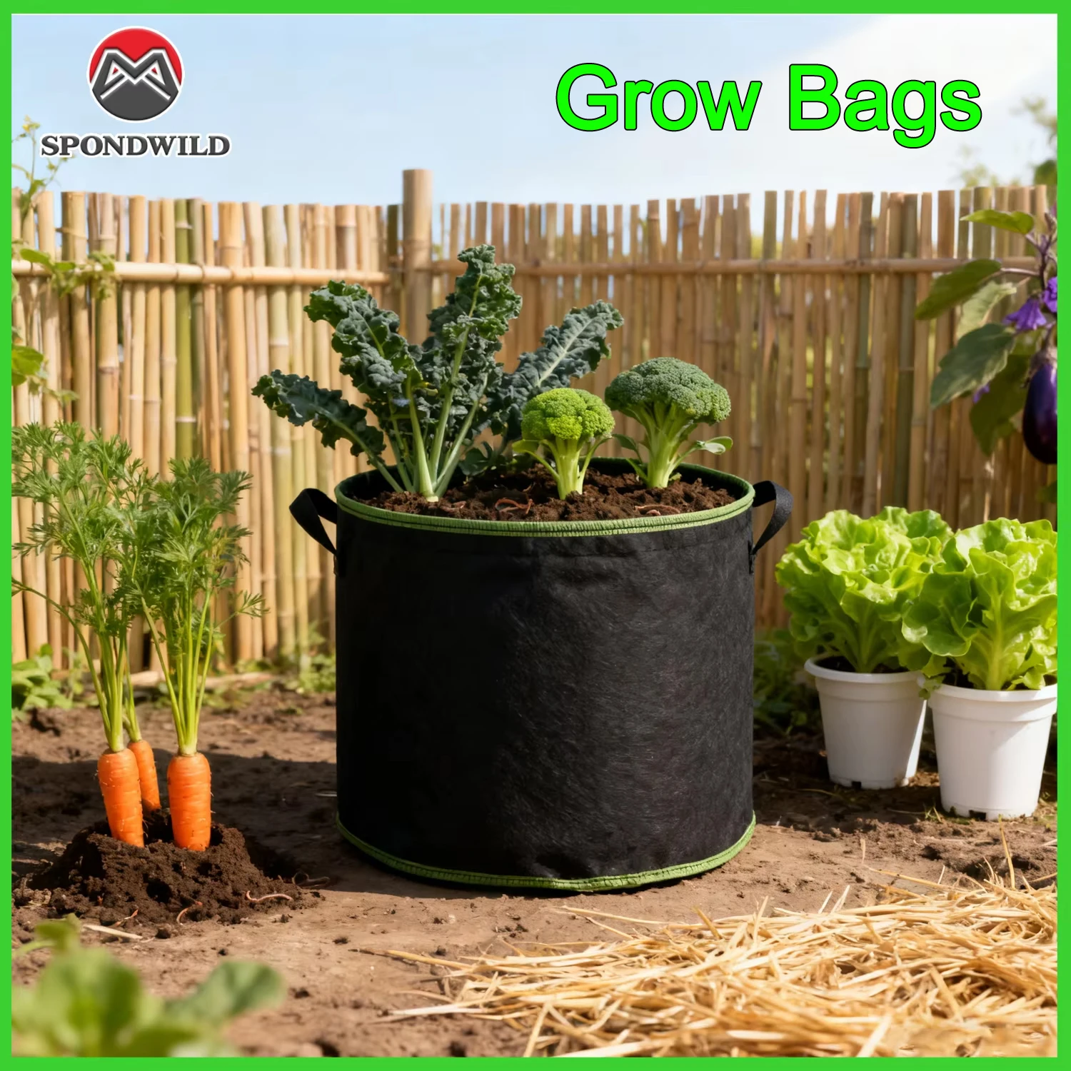 

Пакеты для выращивания корней овощей от 1 до 15 галлонов, контейнеры для растений из утолщенной ткани с ручками, горшки для цветов картофеля и моркови