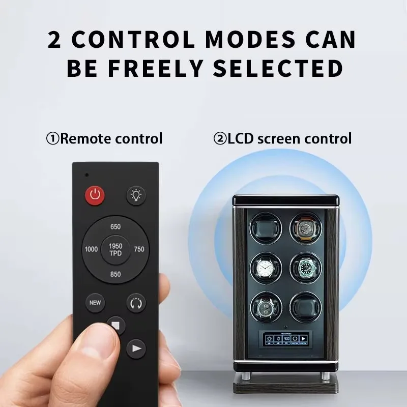 New Watch Winder 4 LED Mechanical Automatic Watch Jewelry Storage Watch Security Box with Fingerprint Unlock