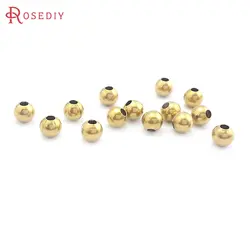 200PCS 3MM 4MM 5MM 8MM Brass Metal Beads Spacer Beads Jewelry Making Supplies Diy Necklaces Bracelets Findings Accessories