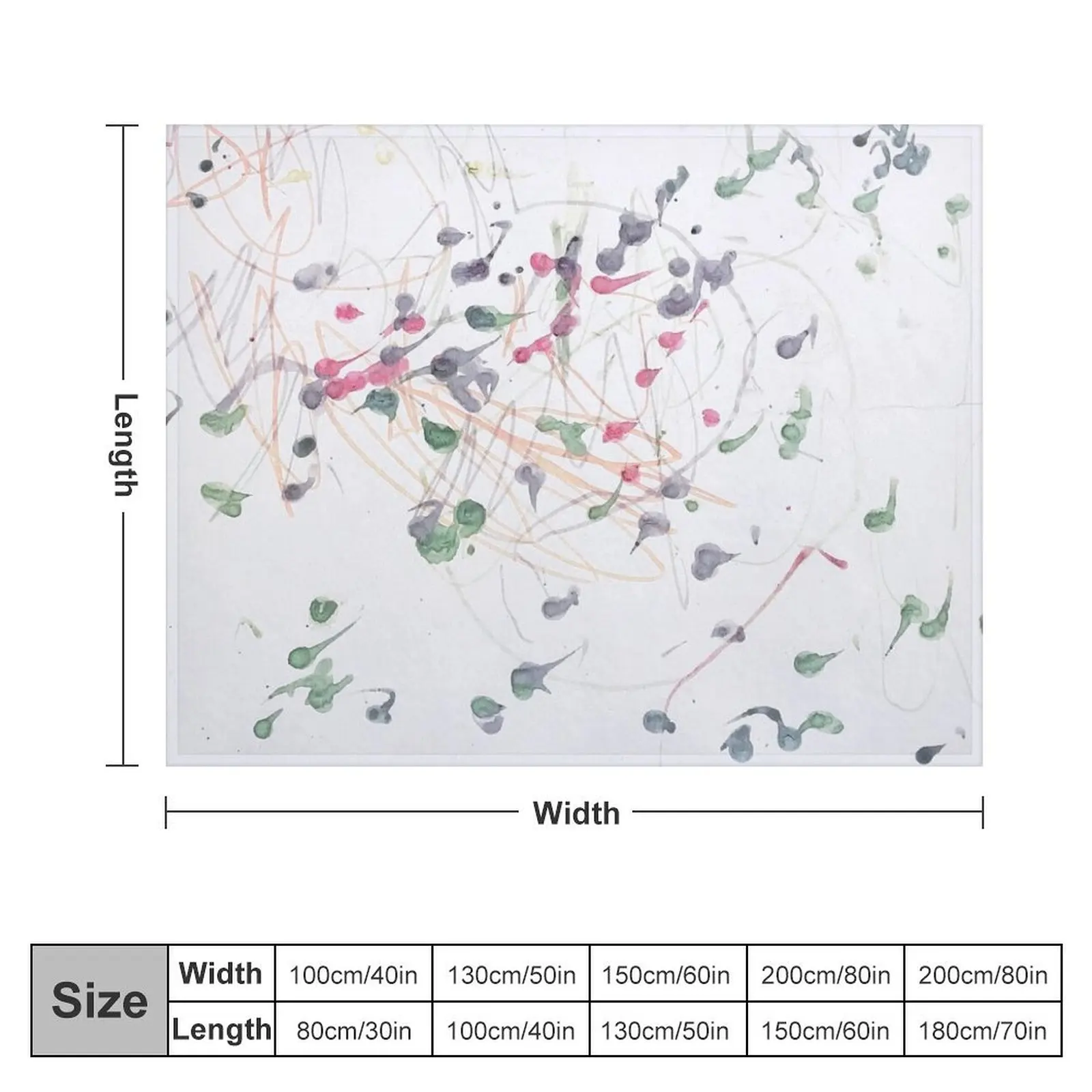 Abstract Watercolor and Marker Points print - - Landis a3 Throw Blanket Luxury Throw cosplay anime Designers Blankets