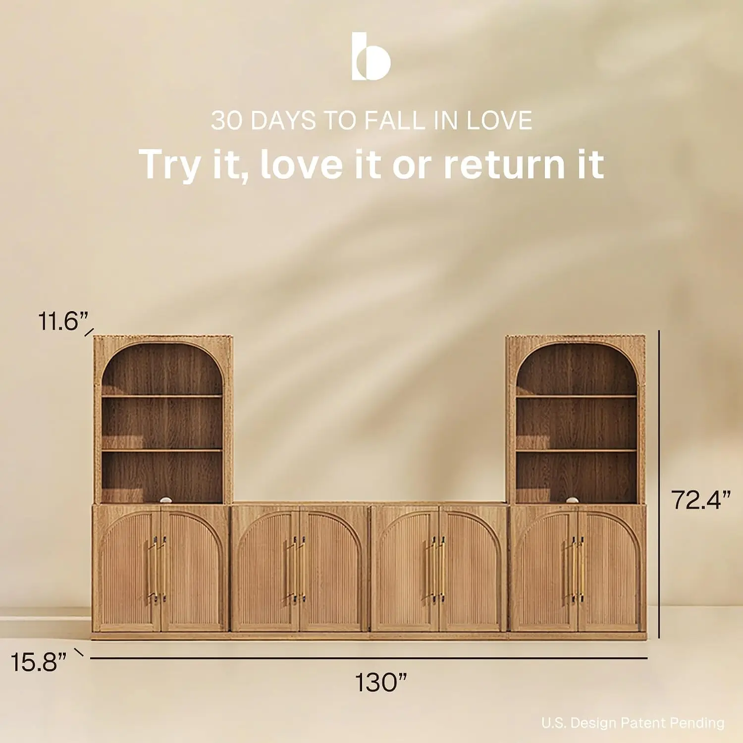 Modular TV Stand Wall Unit 6-Piece 130