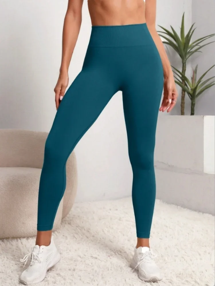 Frauen Gym Nahtlose Leggings Yoga Sport Hose Dehnbare Hohe Taille Fitness Sport Activewear Hosen – Detail 20