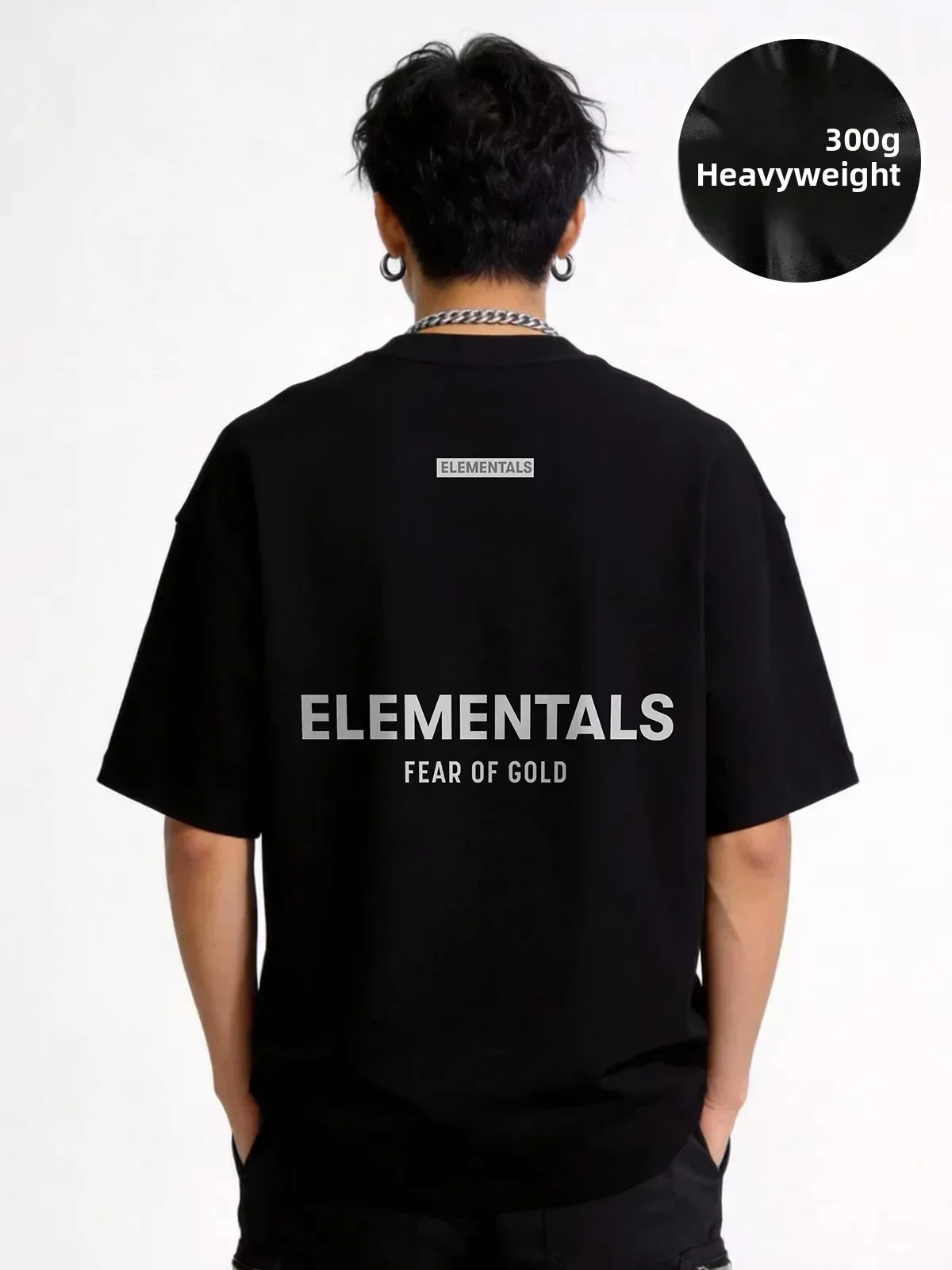 2026 new Summer Men's cotton short-sleeved T-shirt, versatile, stylish and trendy printed loose oversized large-sized top