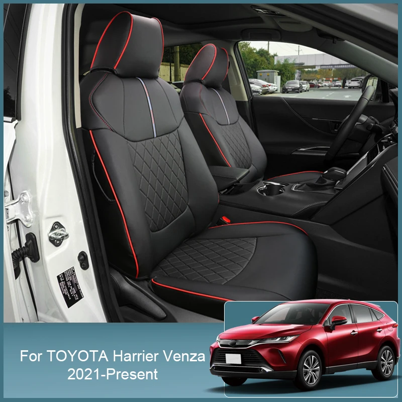 

Car Customized For Toyota Harrier Venza 2021-Present PU Leather Full Surrounding Seat Cushion Cover Protect Waterproof Accessory