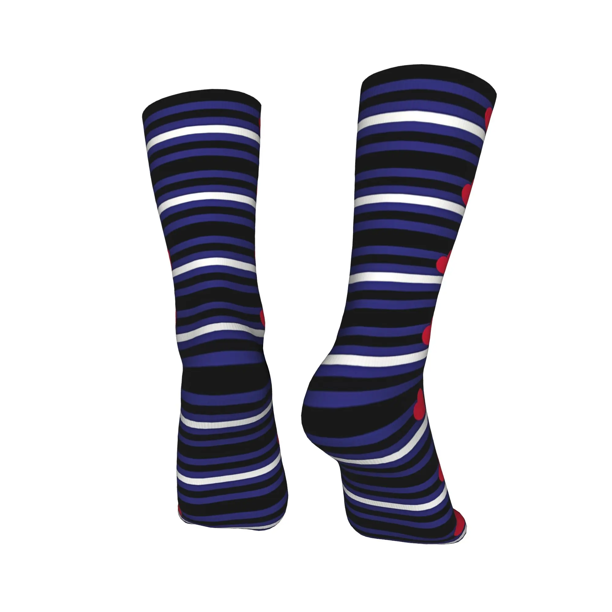 Meias de couro com bandeira do orgulho, meias antiderrapantes unissex masculinas, meias confortáveis ao ar livre, primavera, meias gráficas góticas