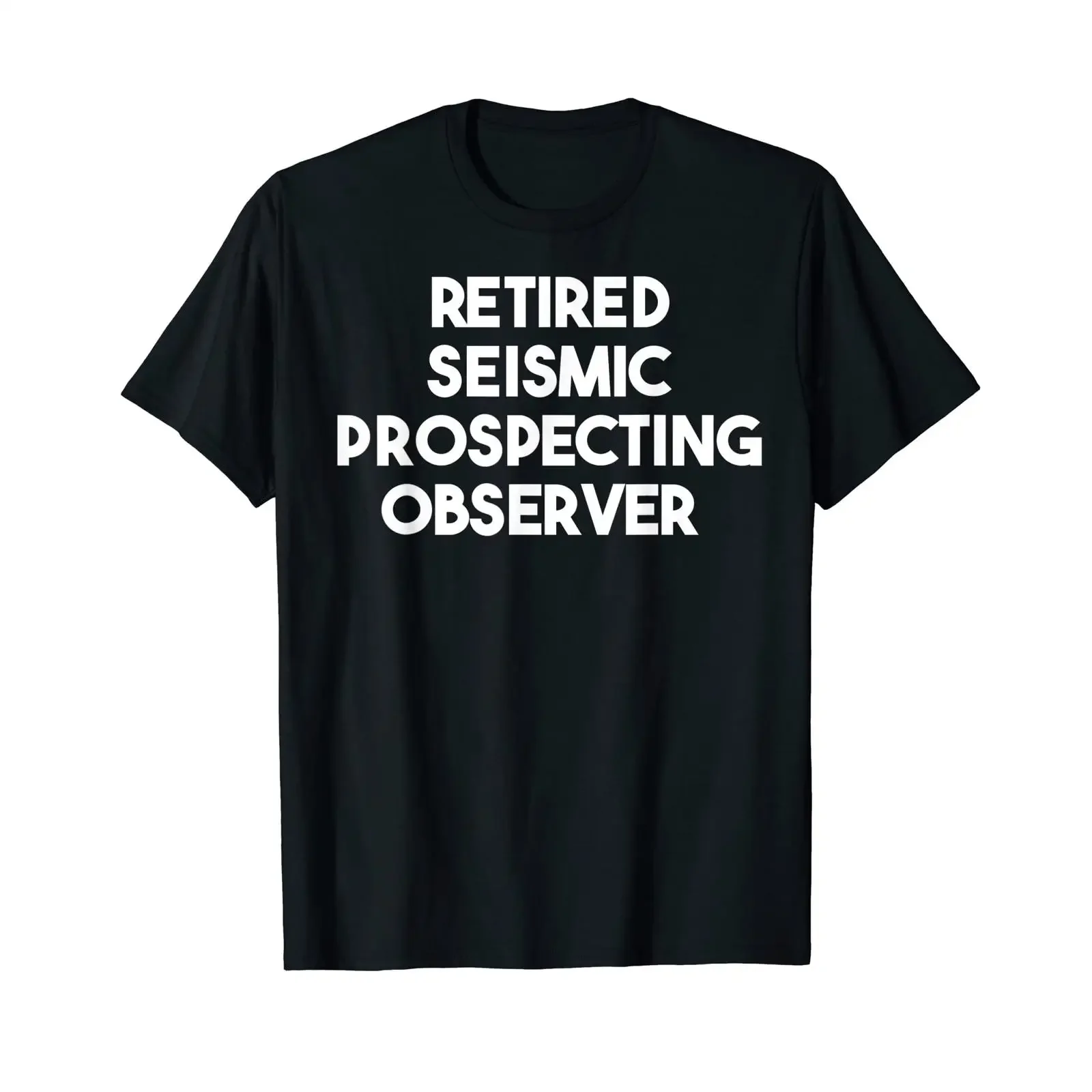 Seismic Prospecting Observer T Shirt black S vintage Washed Casual Top For Everyday Wear fashion Versatile graphic homme