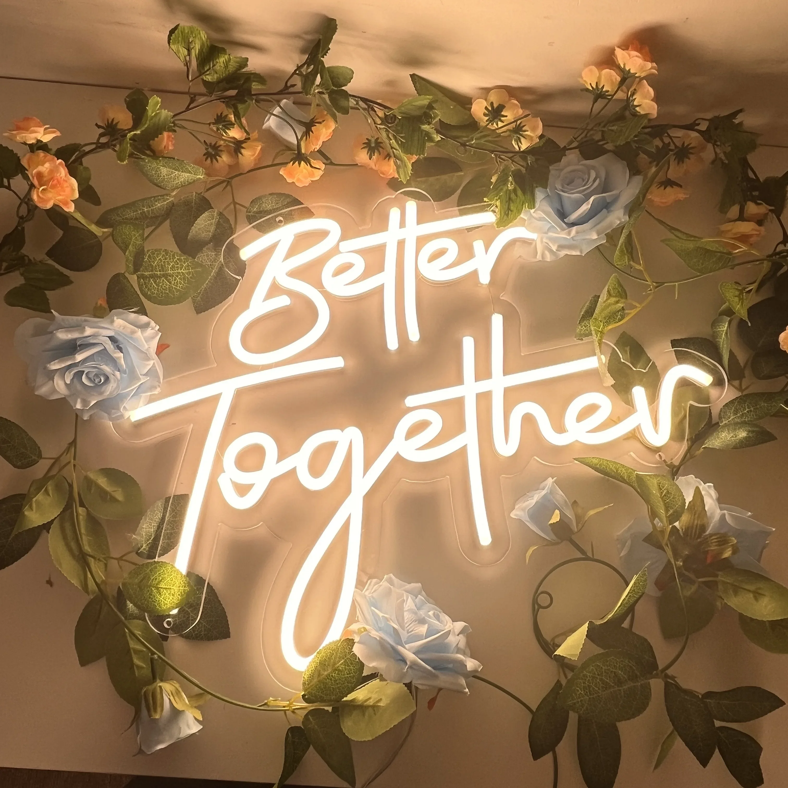 Better Together Neon Sign Custon Neon Sign Personalized Gift For Her LED Neon Light Wedding Decoration Wedding Light