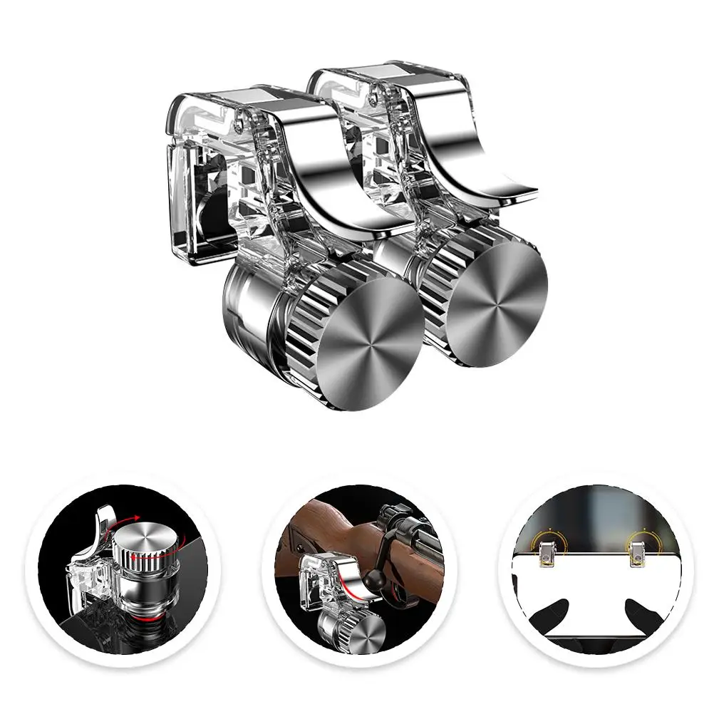 Game Controller Joystick Metal Transparent Gaming Handle Trigger Design Precise Manipulator Phone Game Accessories Practical