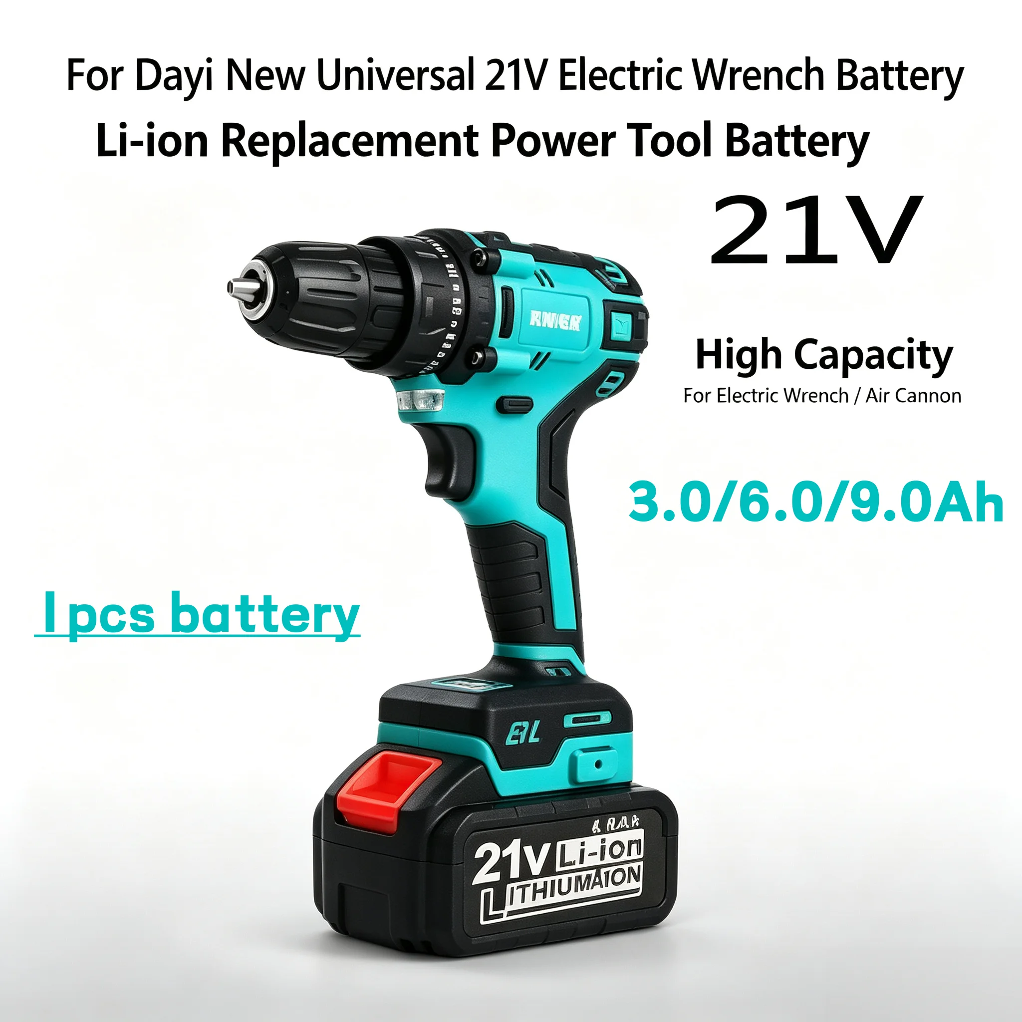 21V Universal Lithium Battery For Dayi Power Tools Electric Saw Angle Grinder Electric Wrench Air Cannon Replacement Battery