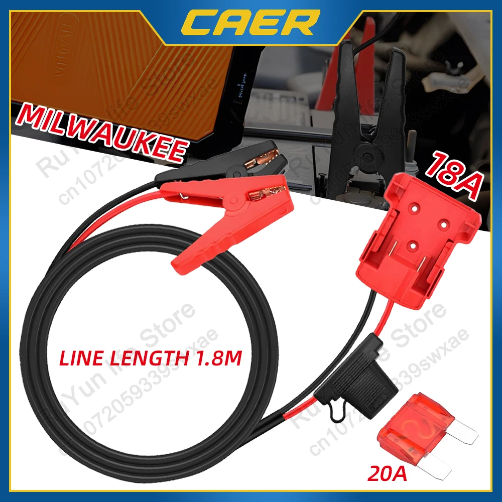 

Car Battery Igniter Automotive Emergency Power Kits for Milwaukee M18 18V Power Jumper Starter 8AWG Auto Booster Cable with Fuse