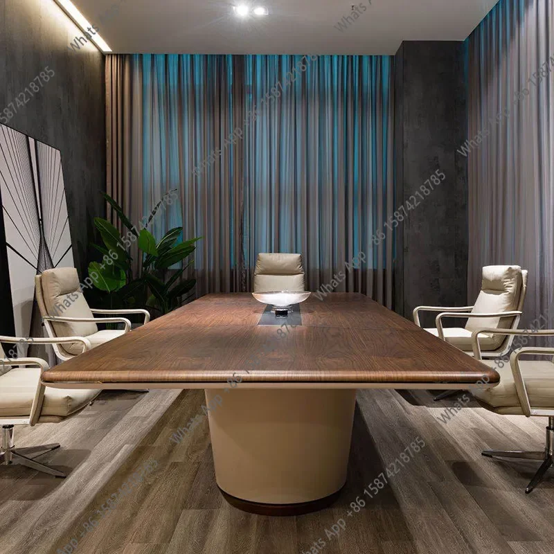 Y64 Conference Table Workbench Simple Modern Rectangular Light Luxury Meeting Room Large Business Negotiation Table