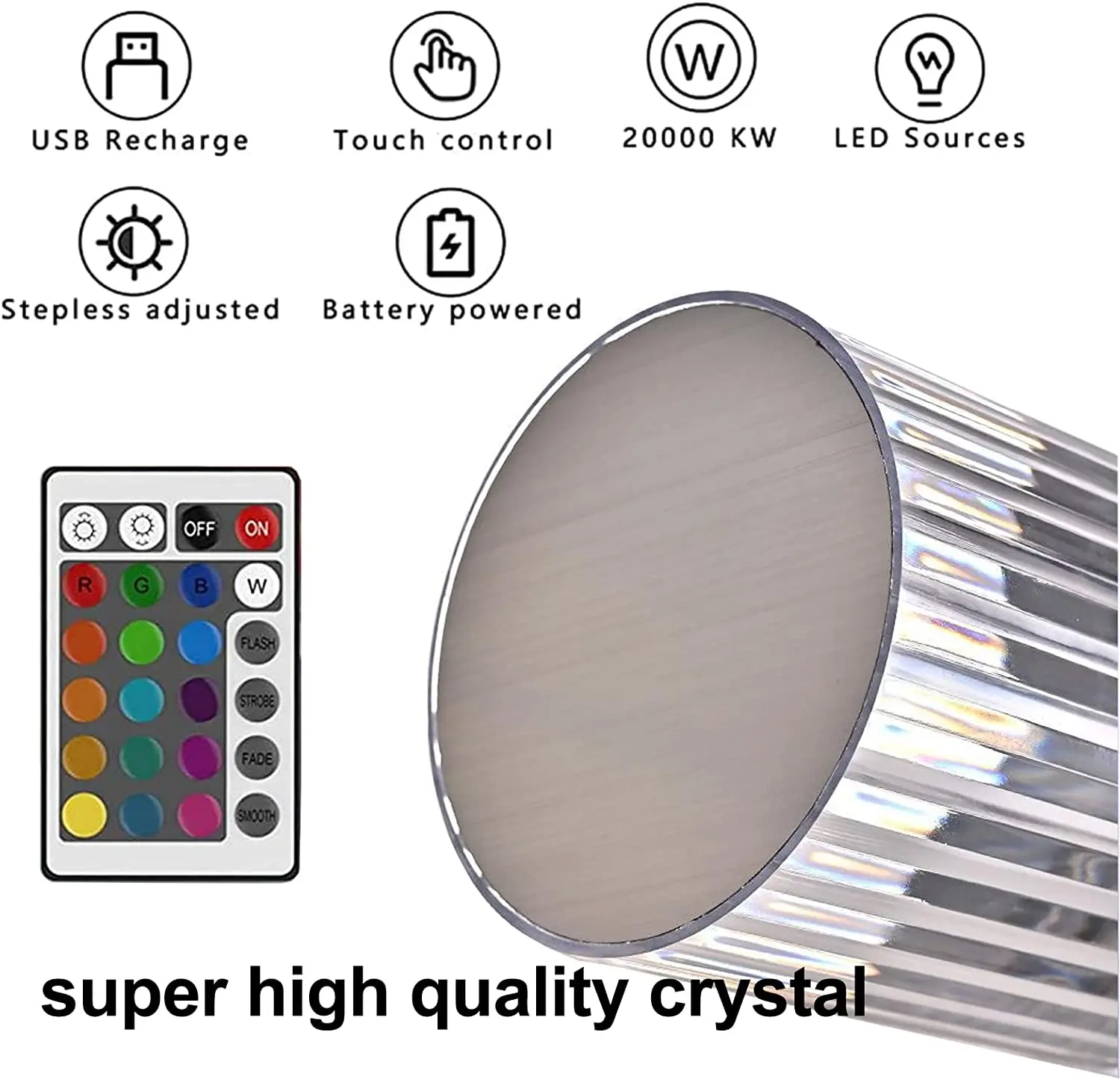 Line Crystal Table Lamp 3 Color /RGB16 Color Touch Remote USB Charging Atmosphere Light Spanish Style LED Small Night Light