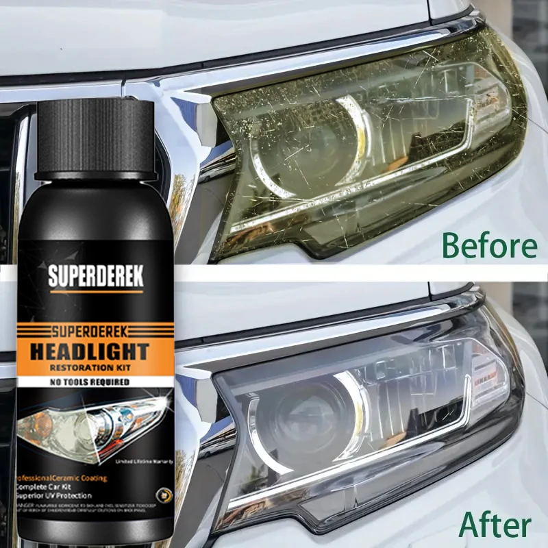 Headlight Polish Headlight Restoration Polish Kit Liquid Vaporizer Polymer Liquid Anti-scratch Scratch Clean Maintenance