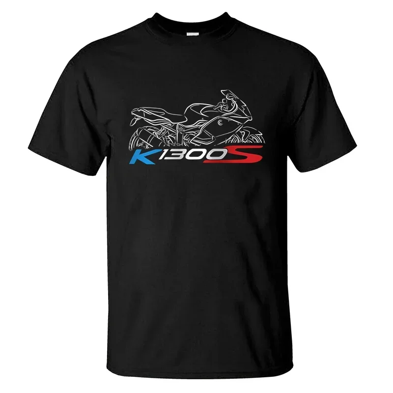 

2024 Men T Shirt Casual Motorcycle Enthusiast K1300S T-shirt Graphic Summer Short Sleeves 100% Cotton S-3XL Cool Tea