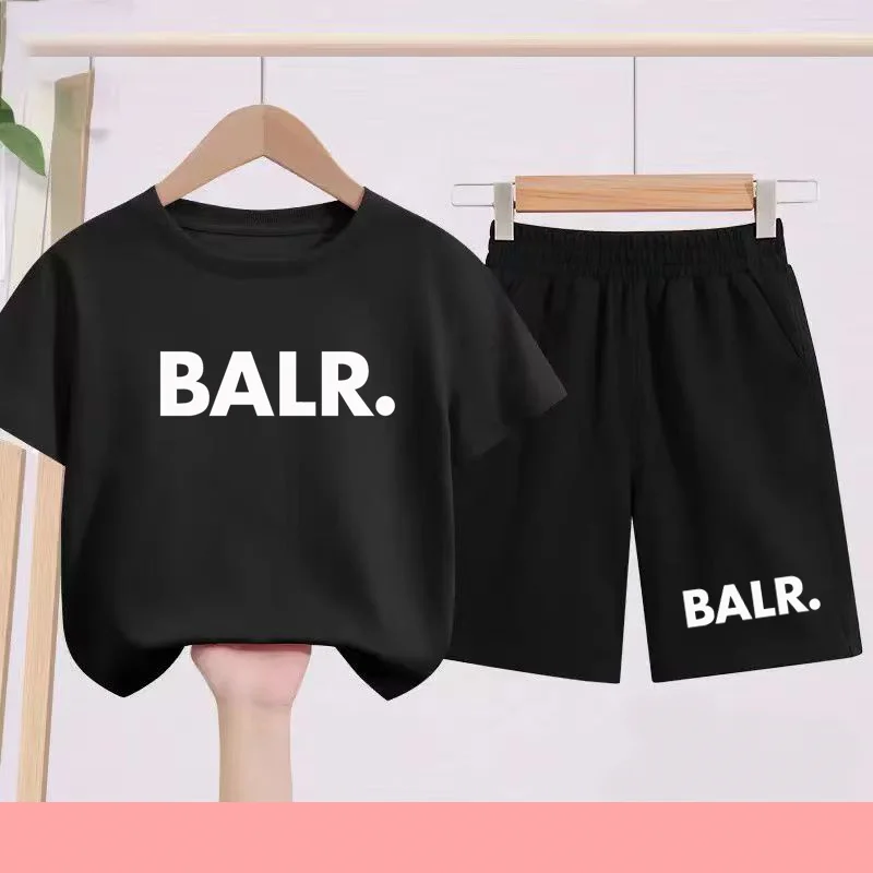 

A 2-piece Set of Summer Casual Running Outdoor Quick-drying T-shirts and Shorts for Children Aged 3-13, for Boys and Girls