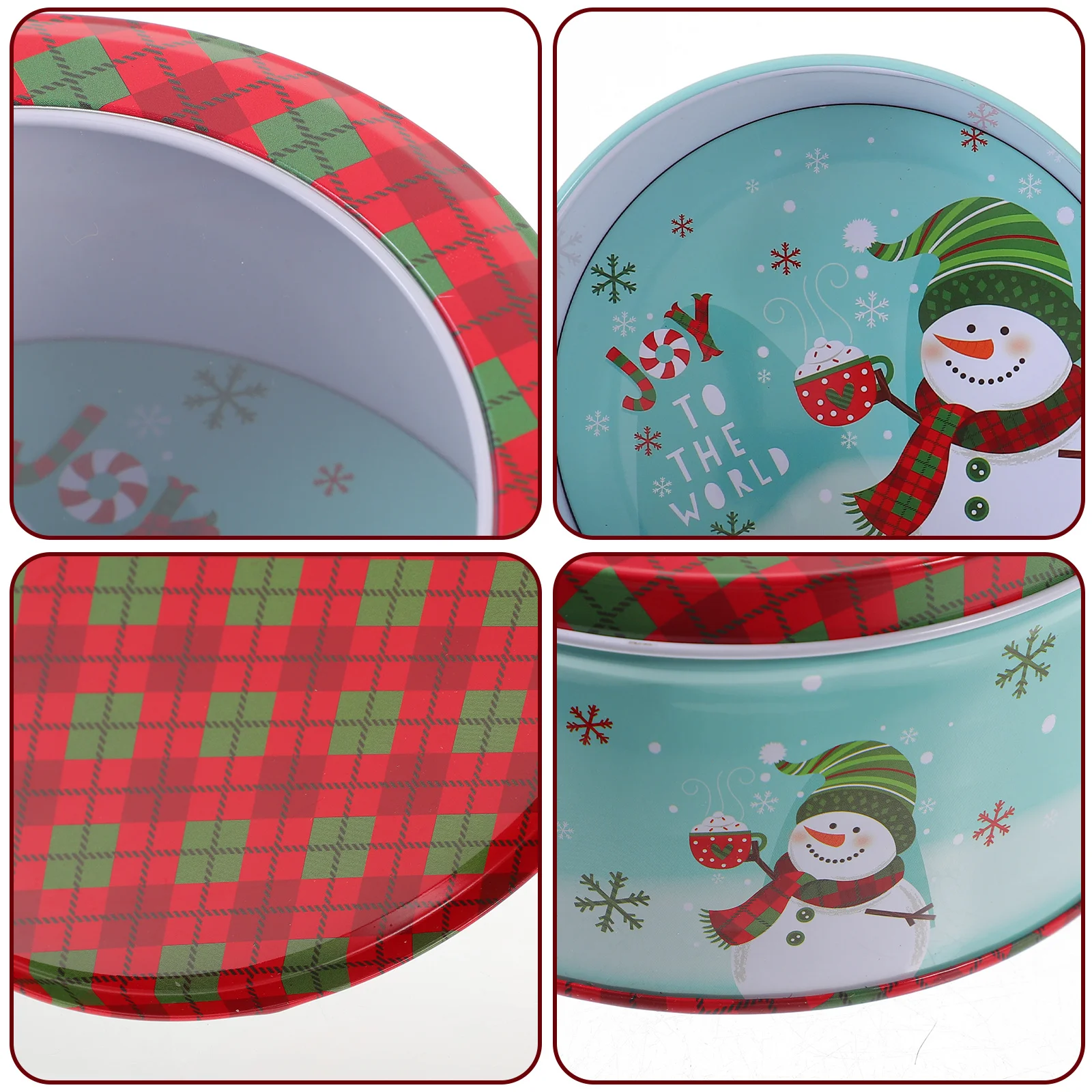 Caja de galletas de hojalata navideña, contenedor pequeño de almacenamiento de galletas y dulces, embalaje de golosinas de Navidad, caja de regalo de hojalata para galletas de Navidad