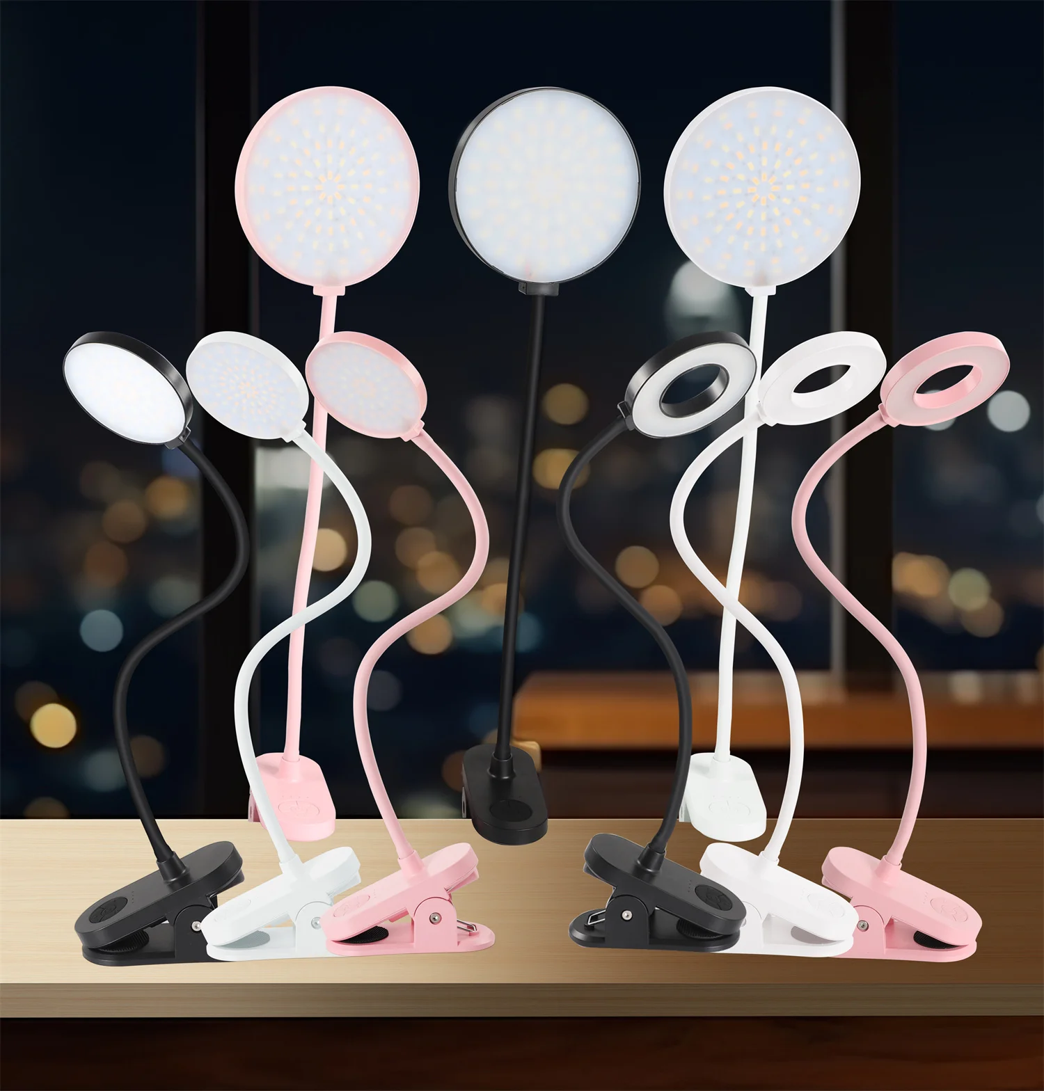 

Desk Lamp USB Rechargeable Table Lamp With Clip Bed Reading Book Night Light LED Desk Lamps 3 Modes Dimming Eye Protection DC5V