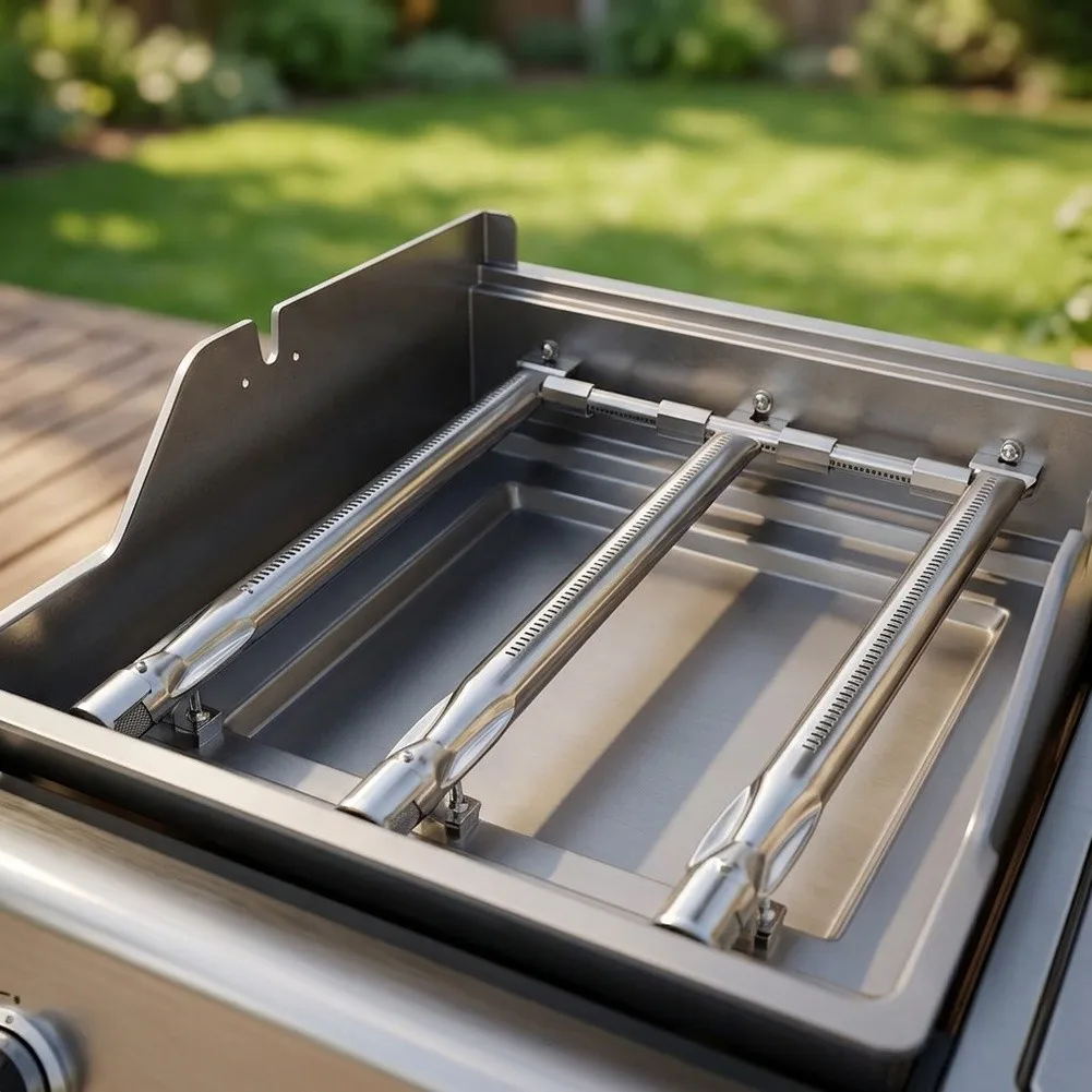 Gas Burner Replacement for Weber ES310 ES320 ES330 Optimized for Even Flame Distribution and Minimal Gas Waste