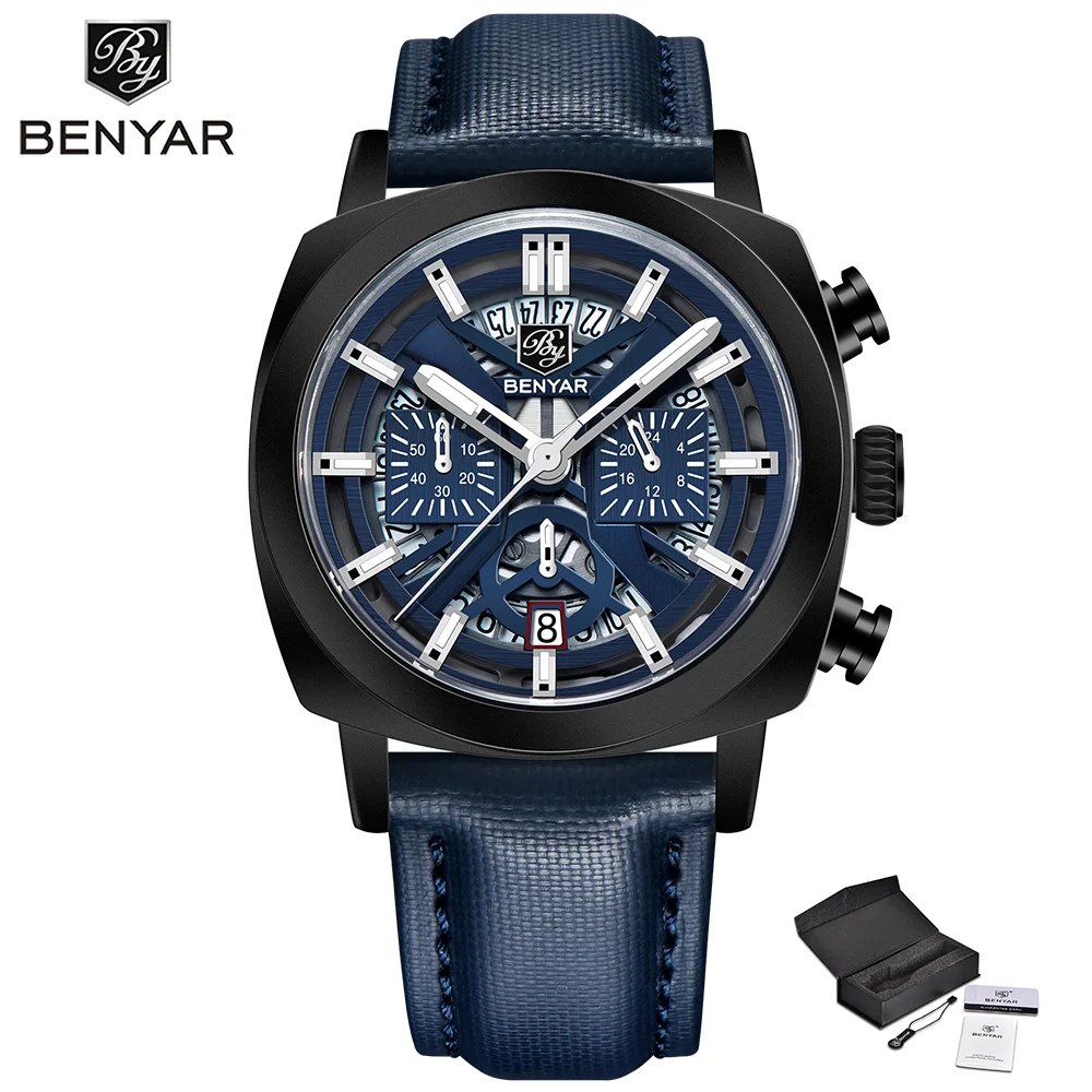 Men's Top Luxury Square Watch with Night Light
