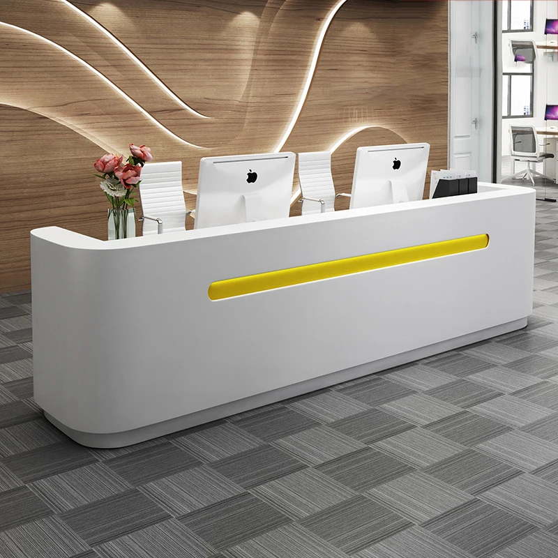 Massage Coffee Reception Desk Waiting Beauty Spa Modern Luxurious Desk Foot Podium Reception Beauty Commercial Furniture