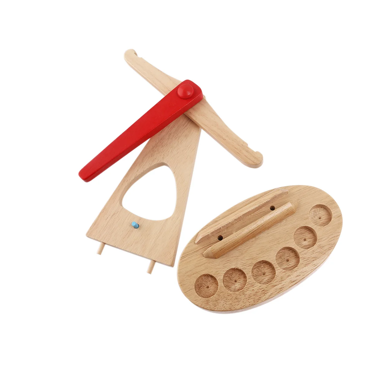 Báscula de equilibrio de madera educativa para niños, juego de aprendizaje divertido colorido de 6 pesos, juego de equilibrio práctico, juguete educativo para niños