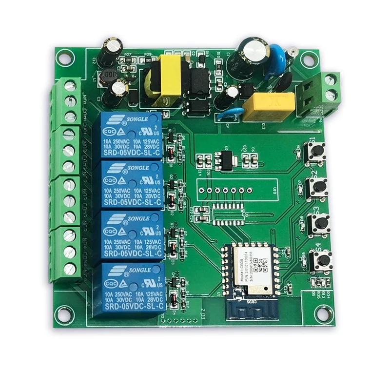 Tuya 220 فولت التحكم عن بعد واي فاي رباعية الاتجاه وحدة التتابع