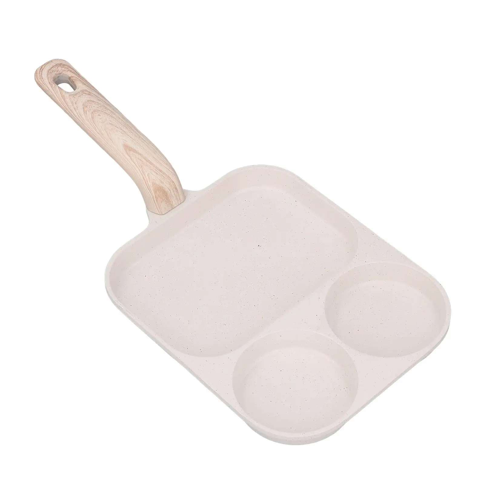 3-Section Die Cast Frying Pan with Comfort Handle - Even Heat Distribution for Eggs & Pancakes on for gas Stove