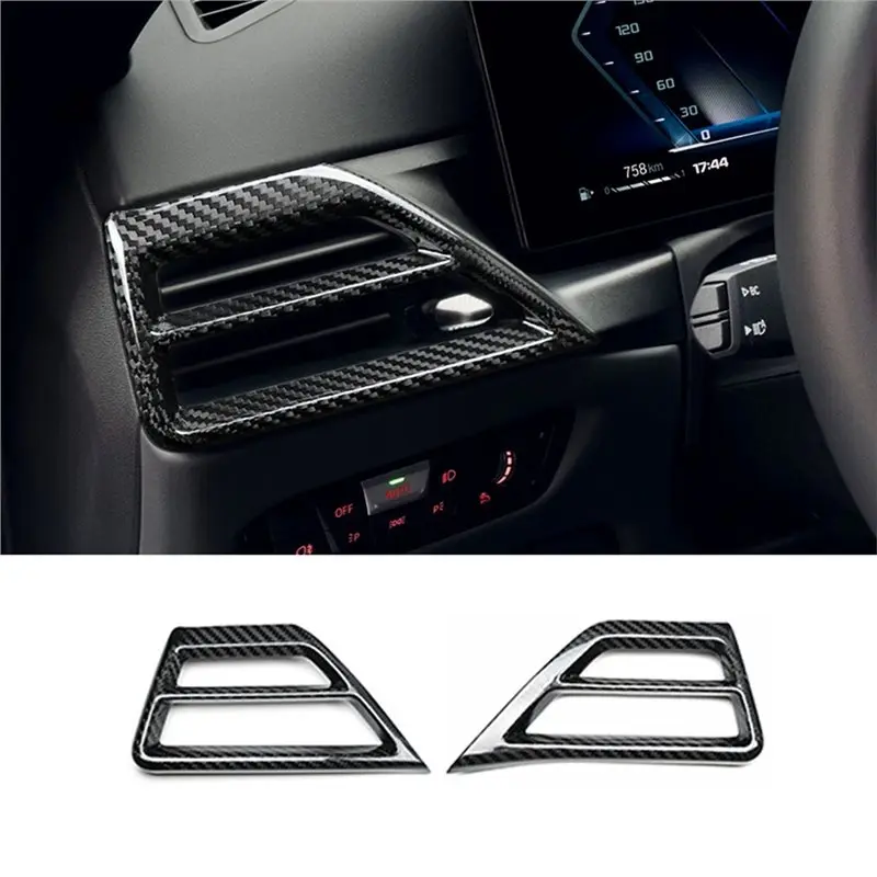 A95E-For BMW 3 Series G20 G28 M3 G80 M4 G82 2025+ Car Dashboard Air Outlet Frame AC Vent Carbon Fiber Trim Sticker