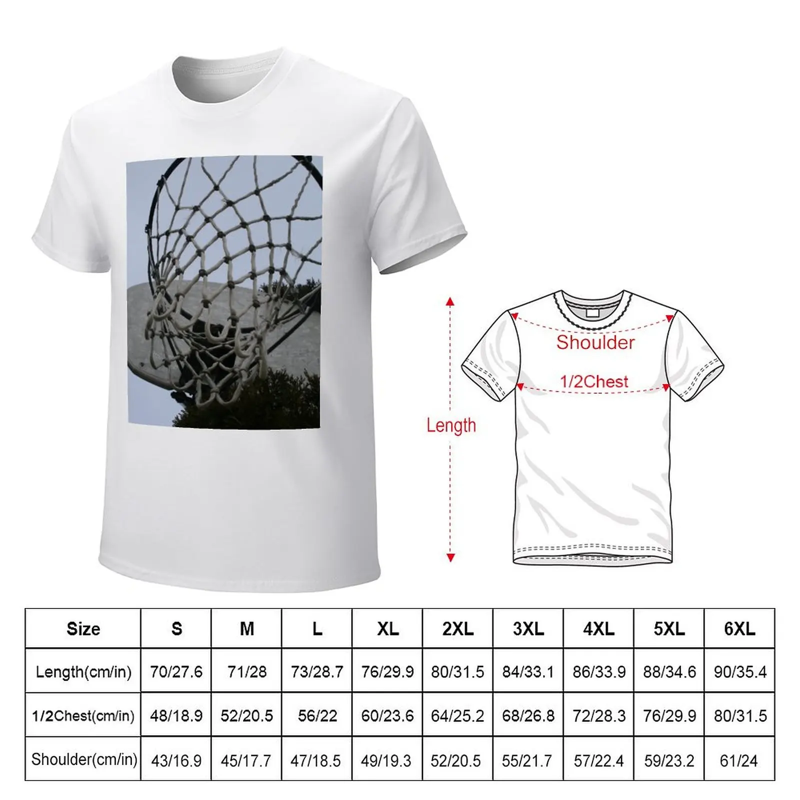 Looking up Basketball T-Shirt funnys cute clothes plain white t shirts men