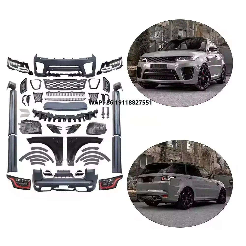 

For High Quality Body Kits for Sport 2014-2017 Change to Sport 2020 Svr Style Front+rear Bumper Accessories Car Part