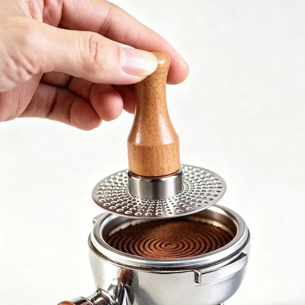 High-magnetic Coffee Powder Screen Magnet Wood Handle Mini Coffee Powder Screen Magnetic Studs Reusable