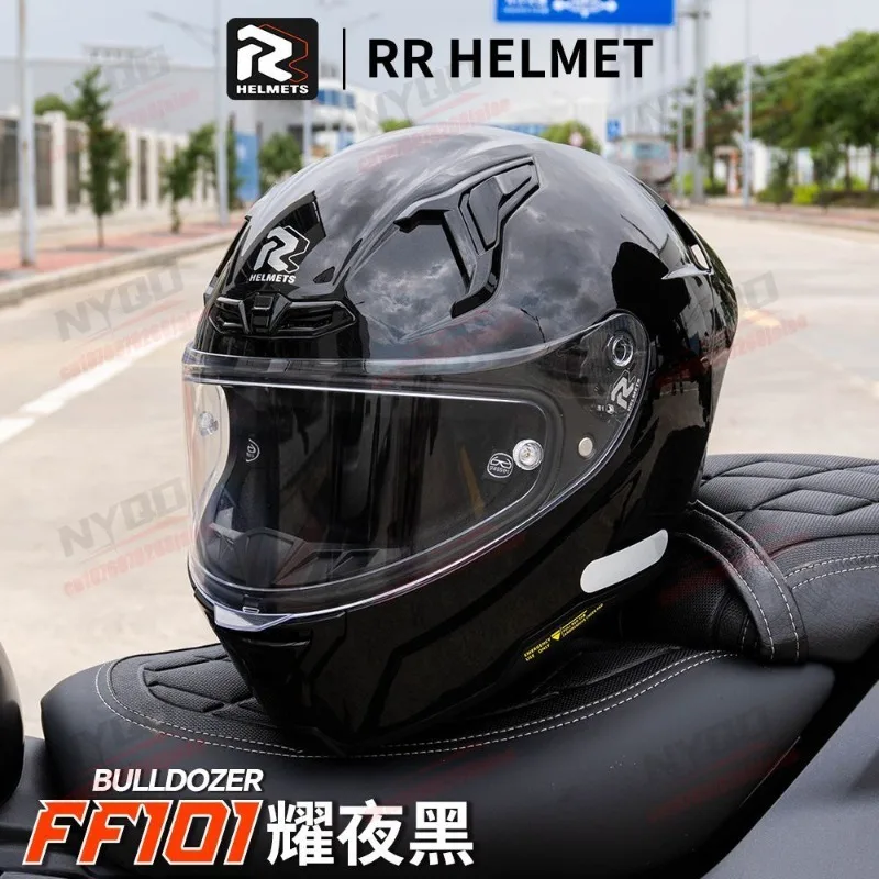 RR FF101 Motorcycle Helmet, Men's and Women's Four Season Motorcycle Helmet, Lightweight Long-distance Riding Protective Helmet