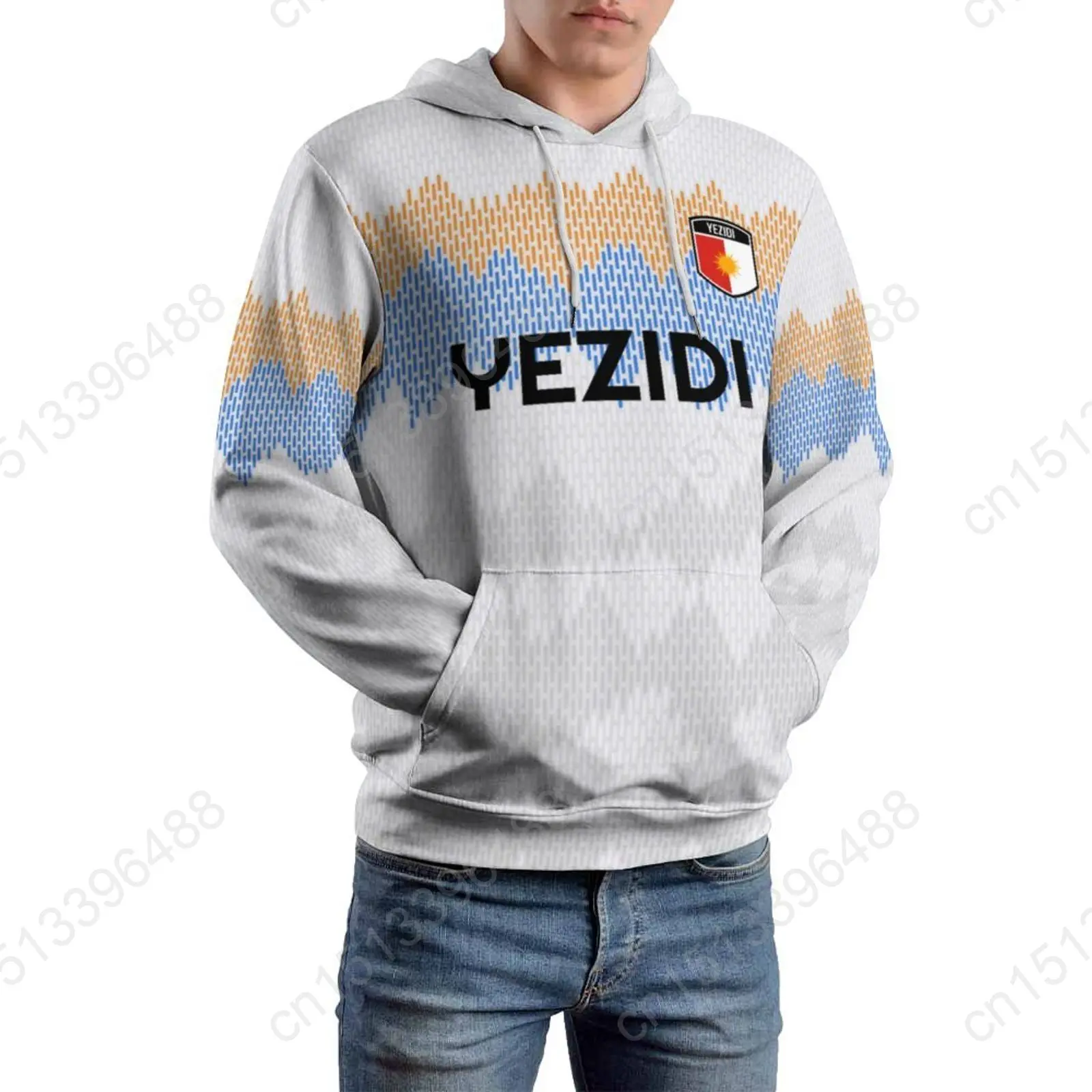 YEZIDI Flag 3D Hoodie Polyester Cool Men Women Harajuku Sweatshirt Unisex Casual Pullover Hoodies Custom Name