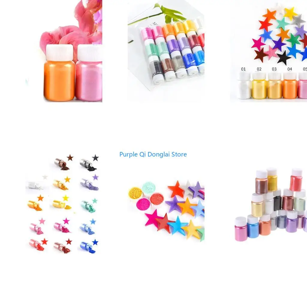 L21E DIY Handmade Pearlescent Mica Powder Epoxy Resin Dye Pearl Resin Pigments Material Crystal Mold Soap Making